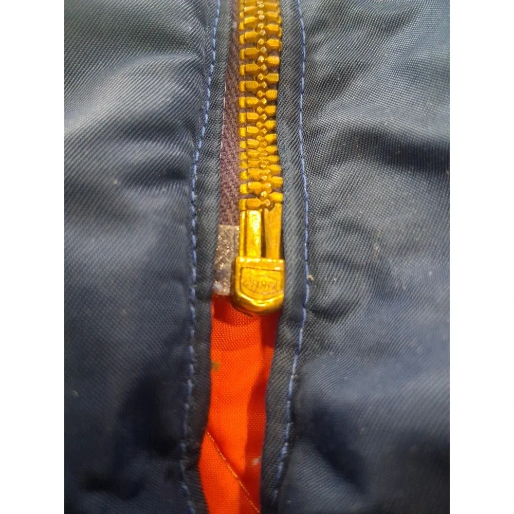 VTG Mens Unitog Union Bomber Jacket Fur Hood Mens Large 42R Blue Orange 1960's